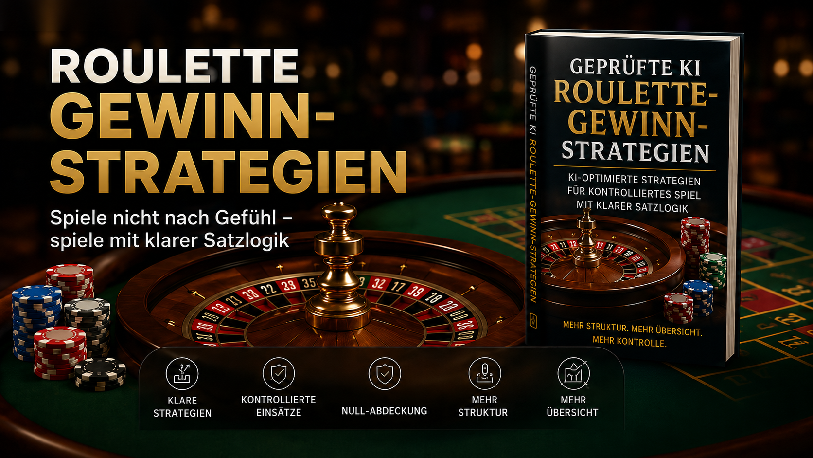 Roulette Tisch mit Chips