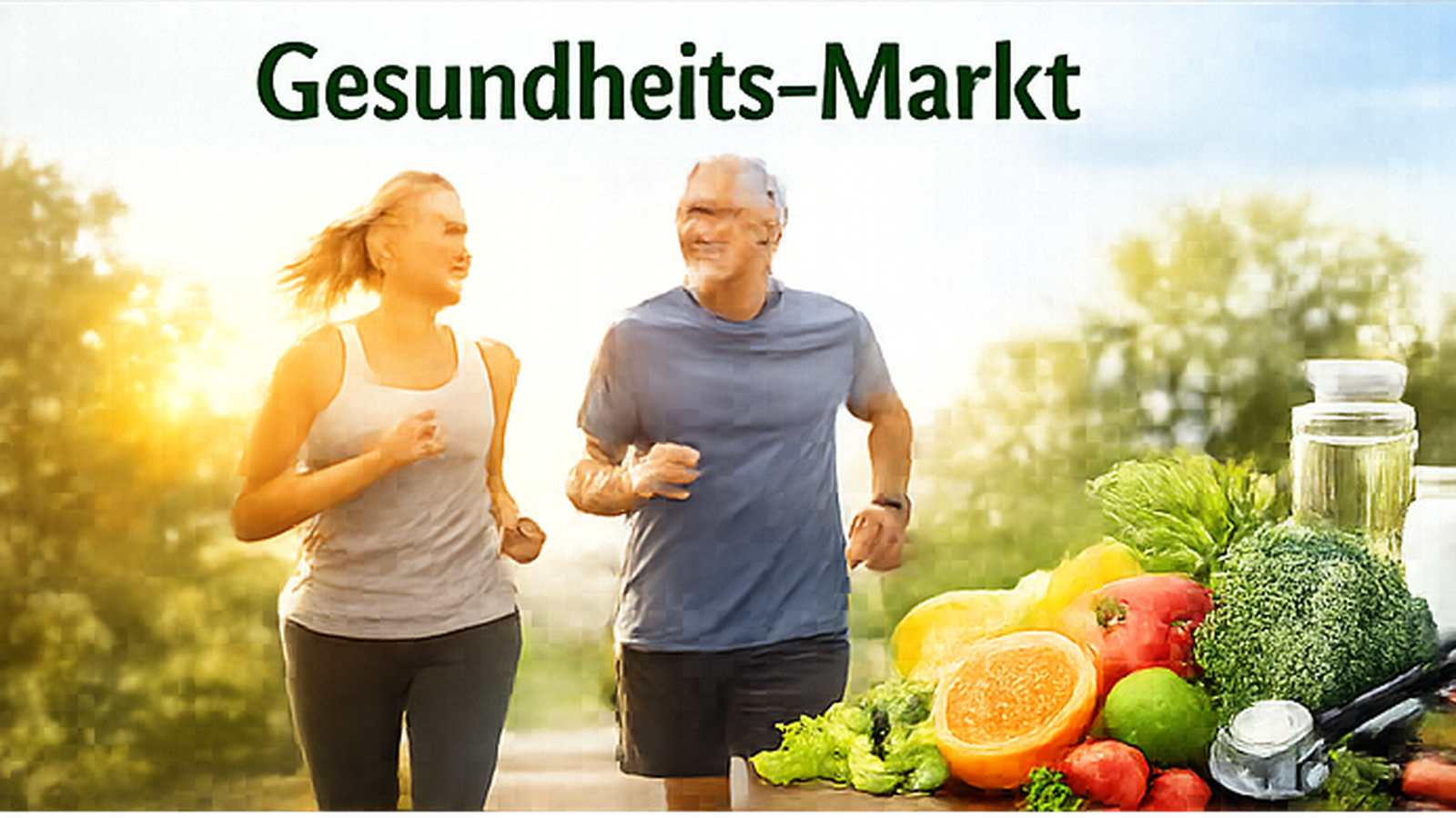 Gesundheits-Markt mit Wellness und Naturprodukten