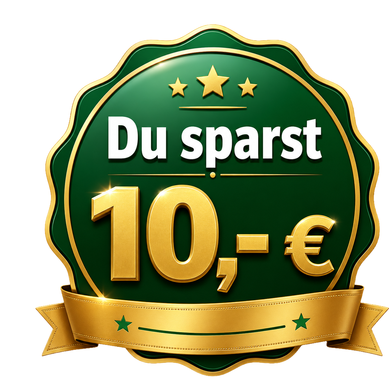 Du sparst 10 Euro