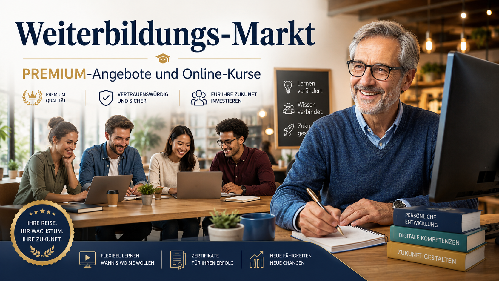 Weiterbildungs-Markt digitales Lernen und neue Fähigkeiten